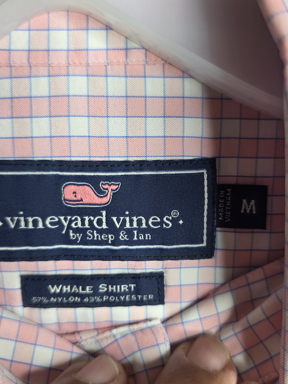 Vineyard Vines The Whale Men's Pink Check Button-Down Shirt NWT - Picture 4 of 7